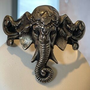 Ganesh Silver Tone Cuff